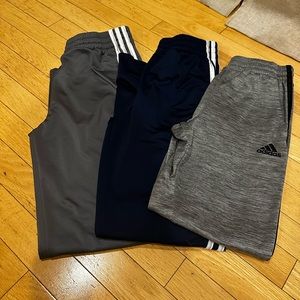 3 pairs of boys Adidas sweatpants